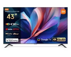 Xiaomi TV A Pro 2026 43 inch | 4K QLED Google TV | HDR10+ & Filmmaker Mode | 120Hz gaming | Dolby Audio & DTS-X | 94% DCI-P3 | AirPlay, Google Cast & Miracast | Google Assistant
