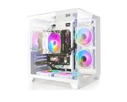 PC de jeu – PC haute performance – Ordinateur de jeu – Bureau compact – Bureau moderne – Processeur AMD Ryzen 5 5600GT – 16 Go de RAM DDR4 et SSD NVMe de 1000 Go