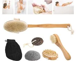 Body Massage Brush Dry Skin Peeling Shower Bathroom - Wake Up Per Wash Brushes Cellulite Foot Peeling Gambe Soft (7 Pieces)
