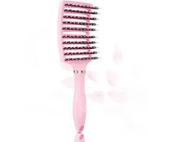 Moonie's Anti-Klit Haarborstel - Curved - Roze
