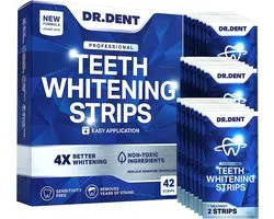 DRDENT Professionele Tandenbleekstrips, 21 toepassingen - Veilig voor het glazuur - Niet-irriterend - Dr dent whitening strips purple - Professionele tandenbleekstrips - 42 strips + mondopener inbegrepen