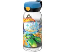 Mepal Drinkfles met flipdop Campus - 600 ml - Waterfles kinderen - Lekdicht - Hygiënische deksel - Hot Wheels