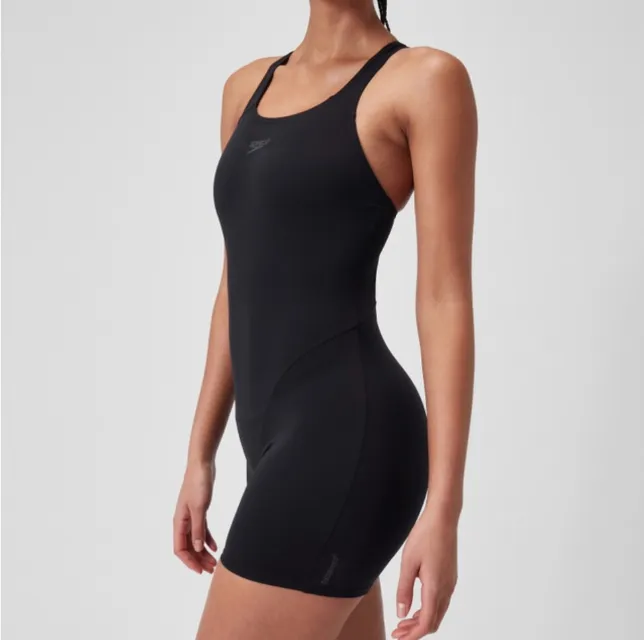 Speedo Women's Eco Endurance+ Legsuit Swimsuit Swimming Costume Black BNWT