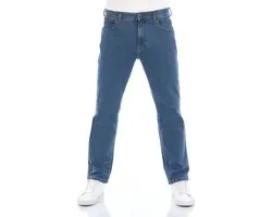 Wrangler Heren Jeans Broeken Texas Stretch regular/straight Fit Blauw Volwassenen Denim Jeansbroek