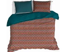 De Witte Lietaer Dekbedovertrek Melchior Brandy Brown - Hotelmaat - 260 x 240 cm - Katoen Flanel