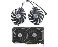 Ventilateur de carte graphique 95 mm T129215SU FDC10U12D9-C 12V RTX 3070 RTX 3060Ti compatible avec carte graphique RTX 3070 3060 Ti OC (or)