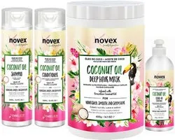 NOVEX COCONUT OIL Shampoo + Conditioner + Leave in + Masker
