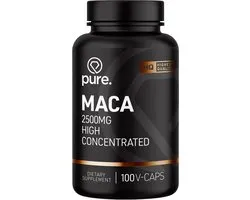 Pure. Maca Extract - 2500mg - 100 v-caps - vegan capsules - plant - wortel uit Peru