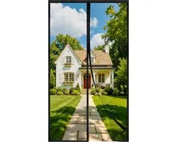 DIKER Fly Screens for Doors 100x200cm, Magnetic Fly Screen Door Fly Screen Door Mesh Curtain Insect Protection Door Without Crevice, Easy to Install Without Drilling