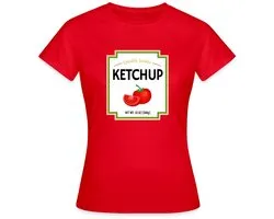 Ketchup Kostuum Voor Carnaval T-Shirt Dames