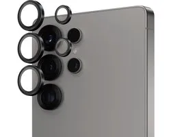 PanzerGlass Protecteur d'écran adapté aux Verres Samsung Galaxy S25 Ultra | Protection d'objectif d'appareil photo PanzerGlass Hoops - Compatible avec les étuis