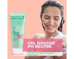 ENERGIE FRUIT | Gel Douche pH Neutre | Certifié BIO par Ecocert | Avoine & Amande Douce | Vegan | 200ml
