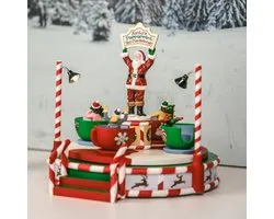 Lemax - Spinner tasse à thé à la menthe poivrée du Père Noël