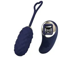 Pretty Love - Vivian - Vibrerend Eitje - Afstandsbediening met LCD Display - Donkerblauw
