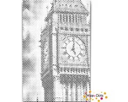 HappyDots DOT Painting Big Ben gros plan - Peinture en pointillés 40x60cm