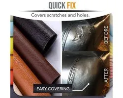 Luxe Zelfklevende PU Leer - Kunstleer - Reparatieset - Multifunctioneel - Leder Patch - Reparatie Bank - Zwart