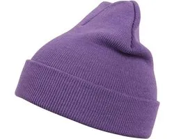 MSTRDS - Beanie Basic Flap purple one size Beanie Muts - Paars