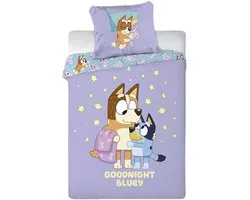 Bluey Dekbedovertrek - Voor de kinderkamer - Blauw