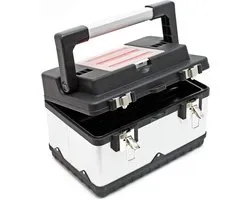 Tool box tool box made of stainless steel with plastic frame, with handle