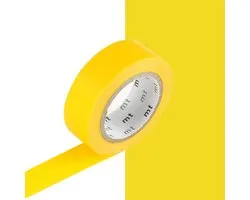Washi Tape Geel - 7 meter x 1,5 cm. - MT Masking Tape Matte Yellow