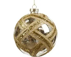 Boule de Noël Goodwill Glas Argent- Or D 10 cm Offre remise par 2 Pièces