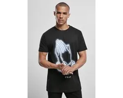 Mister Tee - Pray Glow Heren T-shirt - XL - Zwart