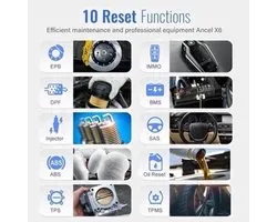 OBD Scanner - OBD2 - Auto Scanner - Auto uitlezen - Diagnose Apparatuur voor Auto's - 10 inch Android Tablet Scanner - OBD2 Diagnosetool - Volledig Systeem - ABS - SRS - Olie - EPB - BMS - TPMS - IMMO - Bluetooth - US Plug