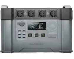 ALLPOWERS S2000 PRO Draagbaar Stroomstation – 1452Wh, 2400W zonnegenerator (piek 4000W), 1,5 uur snelladen via stopcontact, LiFePO4-accu, 20ms UPS-overbrugging, 100W USB-C. Geschikt als thuisback-up, voor op de camper