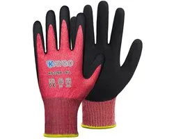 Gloves de Work résistants aux coupures Kaygo KG22NR - Taille M - Gants de travail - Anti-coupure - Revêtement sur les doigts et la paume - Gants de travail résistants aux coupures