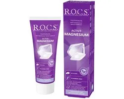 R.O.C.S. Active Magnesium - Tandpasta zonder fluoride - Remineraliserend, 75 ml
