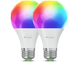 Nanoleaf Matter A19 Smart Bulb - Slimme verlichting - E27 - RGB - 2 Stuks - Apple Home/Google Home/Amazon Alexa