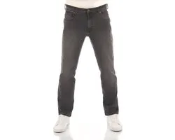 Wrangler Heren Jeans Broeken Texas Stretch regular/straight Fit Grijs Volwassenen Denim Jeansbroek