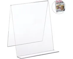 Support de livre support de livre de cuisine acrylique format A4 lumière stable - transparent - livre de cuisine - support de livre de cuisine - HxLxP 24x20x20 cm