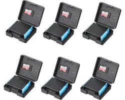 Pack of 6 Plastic Storage Boxes, Compatible with GoPro 9/10 Hero Camera Batteries, Multifunctional Battery Compartment - ShopVlot