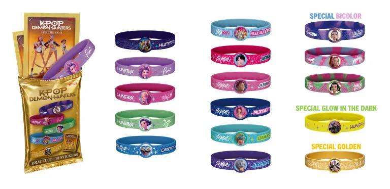 KPOP DEMON HUNTERS FOR THE FANS - Sticker Collection - Con Bracelet