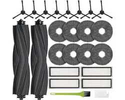 Kit d'accessoires pour aspirateur robot Dreame L10s Pro Gen3 / L10s Pro Gen 2 / L10s Plus / L10s Ultra / Xiaomi X20+ - 2 brosses principales, 8 brosses latérales, 4 filtres HEPA, 8 serpillères, 1 brosse de nettoyage