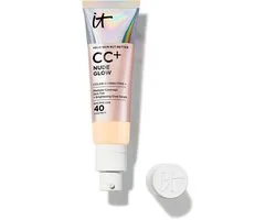 IT Cosmetics Your Skin But Better CC+ Nude Glow SPF40 Foundation - Lichte Textuur - Glow Serum met 2% Niacinamide, Hyaluronzuur, Groene thee-extract en SPF 40 - Fair - 32ml