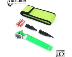Fiber Optic Otoscoop groen met LED verlichting