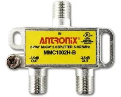Coax Splitter - Internet Verdeler - Netwerk Uitbreiding - MoCA 2.0 Geoptimaliseerd - 5x5x2.5 cm - Vernikkeld