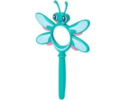 Grafix - magnifying glass insect bugs - vergrootglas libelle - loep - tuin insecten onderzoeken - kids - blauw/groen - 17cm