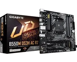 Gigabyte B550M Ds3H Ac R2 Moederbord Voor Amd Am4 Ddr4 Sata3 M2 Usb3 Wifi Bt Pcie4