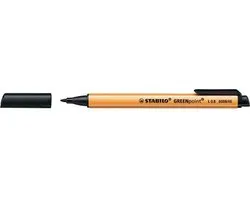 Fineliner stabilo greenpoint 6088/46 0.8mm zwart | 10 stuks
