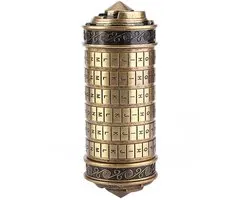 MTTproducts- Cryptex Premium Metaal - Elegante Ring Houder - Wachtwoord Lock - Geschenkdoos - Brain Teaser Puzzel - Voor Sieraden en Notities - Puzzelbox