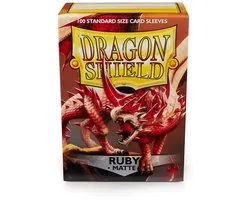 Dragon Shield Standard Sleeves Matte- Ruby (100 ct) Dans la boîte