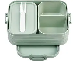 Mepal Bento broodtrommel voor 4 boterhammen, saliegroen