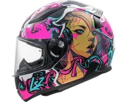 LS2 Helm Rapid II FF353 Cyberg paars maat XL