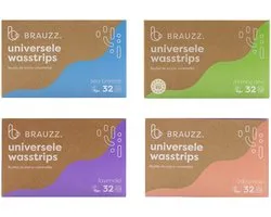 BRAUZZ Wasstrips Gemixte Bundel - 4 stuks - (128 wasbeurten) ECO - duurzaam