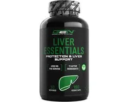 Liver Essentials - 180 gélules - Complexe hautement dosé avec chardon-marie, choline, NAC, artichauts, pissenlit, schisandra, extrait de gingembre, indol-3-carbinol, desmodium, rutine - Végétalien