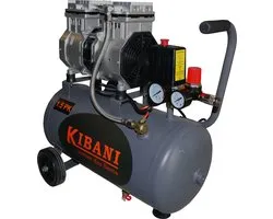 Kibani super stille compressor 24 liter – olievrij – 8 BAR – 63 dB – Super Silent - Low Noise - Compressoren - 24L