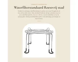 Dailygoods- Waterfilterstandaard Draagbaar - Roestvrij Staal - Afneembare Poten - Antislipvoetjes - Voor Berkey Big/Travel/Royal - Eenvoudige Installatie - Waterfilter